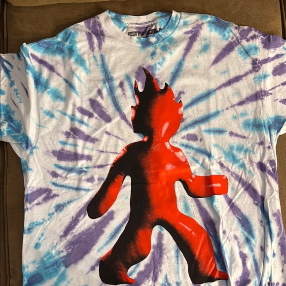 New Travis Scott Astroworld Tie-Dye Shirt with Red Graphic Size L - Picture 1 of 4